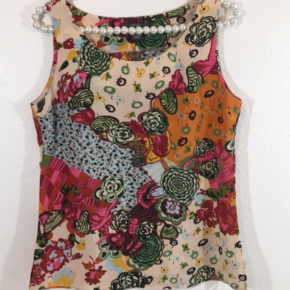Folio New York Sleeveless Floral Blouse Small